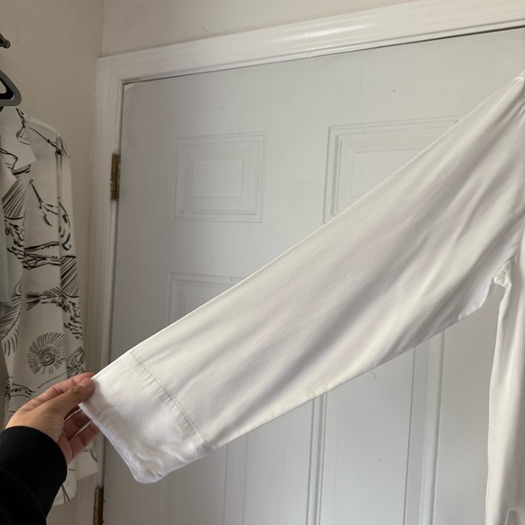 SLEEPER white text embroidered Mrs. Yohannes wifey button up pajama shirt - Picture 3 of 10